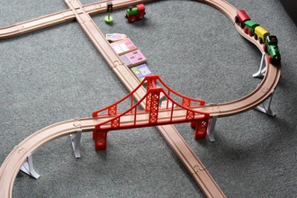 ahşap demiryolu Köprüsü destek pinshape 3d tasarım 3d print model - Mito3D