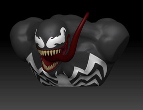 venom marvel karakteri pinshape 3d tasarım 3d print model - Mito3D