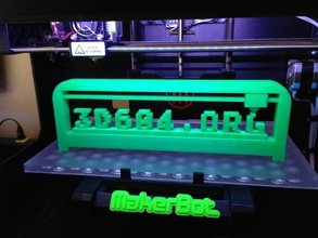 3d604 printing text plate pinshape customized 3d print model - Mito3D