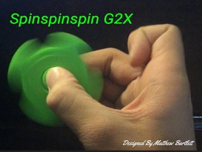 spinspinspin g2x bearing-less spinner pinshape fully-assembled print-in-one fidget 3d-design 3d print model - Mito3D