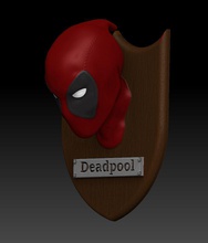 deadpool trophy pinshape 3d-design 3d print model - Mito3D