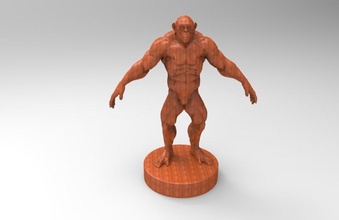 ape pinshape Charakter modelling contest aperture laboratories 3d print model - Mito3D