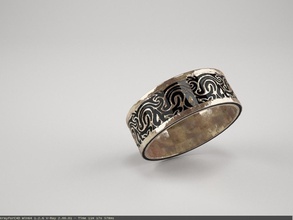 l'anneau nielle pinshape bijoux noir fantaisie d'argent or gold14k anneaux ring antique box héritage l'engagement soutien gratuit boîte 3d print model - Mito3D