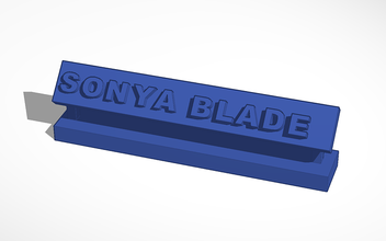 sonya blade bureau décor pinshape caractère modélisation concours cool amusant décoration lame 3d print model - Mito3D