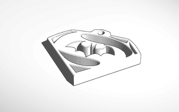 batman superman portachiavi pinshape carattere modellazione concorso logo keychaines 3d print model - Mito3D