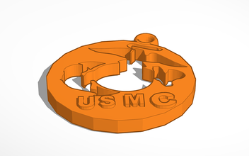 royaume marine corps pinshape caractère modélisation concours hard core amusant cool keychaines l'usmc 3d print model - Mito3D