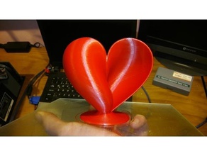 heart pinshape lovely valentine artistic tabletop art 3d print model - Mito3D