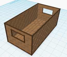 simple basket pinshape container city asset market box vegetable weaved 3d print model - Mito3D