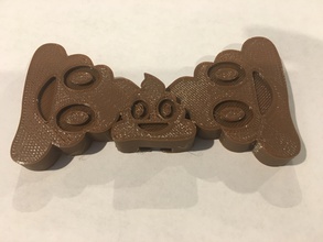 poop emoji bow tie pinshape 3d print model - Mito3D