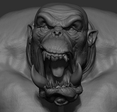 demon ape pinshape character-modeling-contest 3d print model - Mito3D