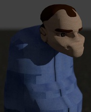 cartoon karl slingblade pinshape french-fried taters mustard biscuits comedic comedy blender movie blade sling character-modeling-contest 3d print model - Mito3D