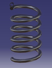 spiral earrings pinshape 3d print model - Mito3D