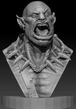 orc bust pinshape character-modeling-contest fantasy 3d print model - Mito3D