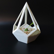 pirâmide dodecaedro plantador pinshape minimalista geométricas geometria plantadores igrejas plantadeira 3d print model - Mito3D