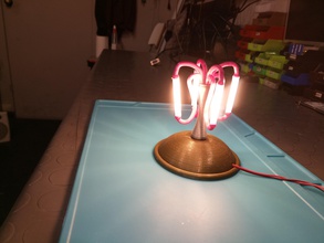 mini led lampe table pinshape caractère modélisation concours lampada 3d print model - Mito3D