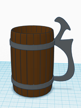simple drinking pinshape drink container pub village town city inn krug beer wood wooden bar cup gaming 3d print model - Mito3D