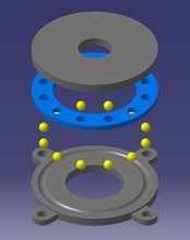 thrust bearing 45mm balls pinshape 3d-design 3d print model - Mito3D