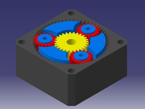 nema 23 planetary gearbox reducer 1 3333 ratio pinshape 3d-design 3d print model - Mito3D