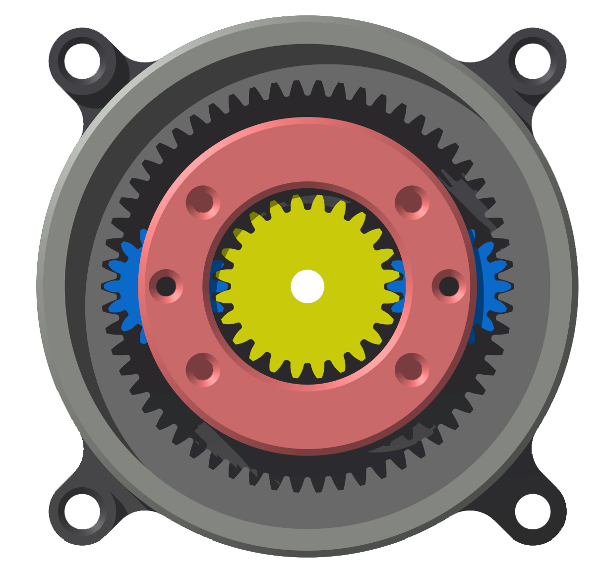 planetary 'harmonic' reducer 966667 1 pinshape gearbox split-planetary robotics nema-17 planetary-gearbox-nema-17 planetary-gearbox 3D print model - Mito3D