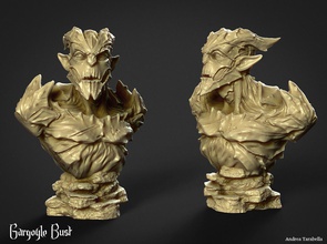 gargoyle bust pinshape rpg stone guardian summon wizard statue fantasy character-modeling-contest 3d-design 3d print model - Mito3D