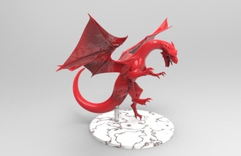 dragon attaque pinshape caractère modélisation concours 3d print model - Mito3D