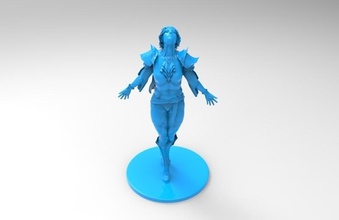 senhora guerreiro pinshape personagem modelagem concurso 3d print model - Mito3D