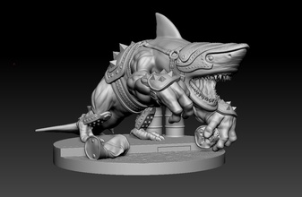 sharkrex pinshape character-modeling-contest 3d print model - Mito3D
