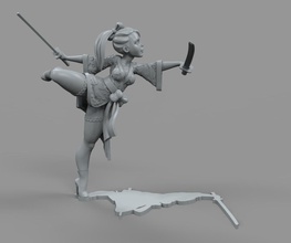 galina katana pinshape personagem modelagem concurso 3d print model - Mito3D