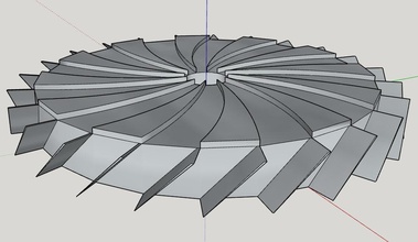 jet blade Kompressor turbine pinshape 3d design 3d print model - Mito3D
