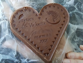 Schokoladenform hart pinshape valentines Schokolade Schimmel 3d print model - Mito3D