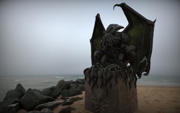 cthulu bookend pinshape character-modeling-contest 3d print model - Mito3D