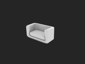 micro fibre canapé pinshape miniature diarama poupée mobilier 3d print model - Mito3D