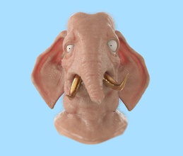 elephant golden teeth pinshape character-modeling-contest 3d print model - Mito3D