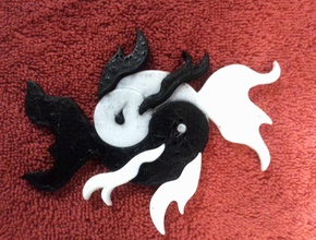 yin-yang fish pinshape character-modeling-contest yin yang 3d print model - Mito3D
