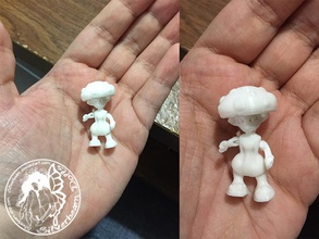 shroomie micro bjd sprite pinshape character-modeling-contest mushroom silverbeam 3d print model - Mito3D