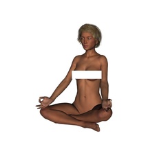 meditation girl nude version pinshape 3d-design 3d print model - Mito3D