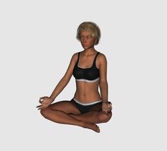 meditazione ragazza pinshape disegno 3d 3d print model - Mito3D