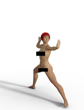 lutadora versão nude pinshape guerreiro nua menina escultura 3d print model - Mito3D