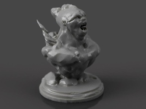mountain troll pinshape contest Modellierung Charakter modelling Ungeheuer Kopf pose rock statue Berg 3d print model - Mito3D