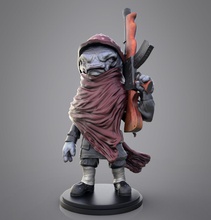 red mushroom soldier pinshape character-modeling-contest 3d print model - Mito3D