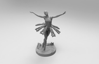 fantasia bailarina pinshape personagem modelagem concurso sci fi gratuito 3d print model - Mito3D