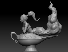 lámpara mágica pinshape modelo personaje magia genie carácter modelado concurso 3d print model - Mito3D