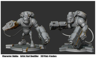 bubba pinshape printing 3d character-modeling-contest 3d print model - Mito3D