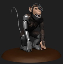 cyber simian pinshape Charakter modelling contest 3d print model - Mito3D