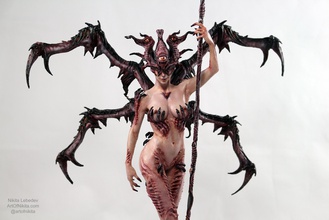 corrupted watcher pinshape wings angel demon alien scary nude female sculpture sexy-girl miniature fantasy characterdesign character character-model creature woman girl character-modeling-contest 3d print model - Mito3D