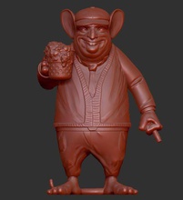 tap house mouse pinshape character-modeling-contest 3d print model - Mito3D
