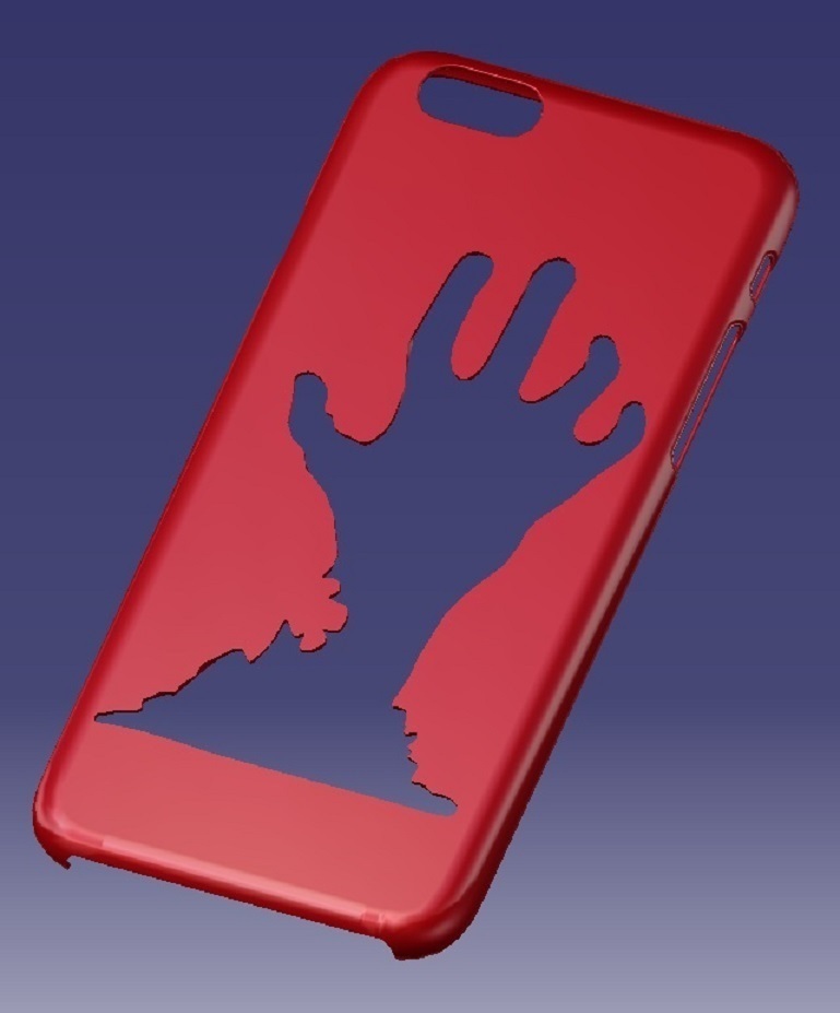 iphone 6s mão caso pinshape 3D print model - Mito3D