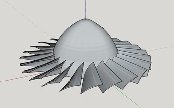 jet turbine blade pinshape envisionthefuture-design-challenge-youth jetengine jet-blades 3d-design 3d print model - Mito3D