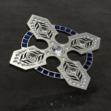 croce celtica pin spilla pinshape diamante cetic moda gioielli 3d print model - Mito3D