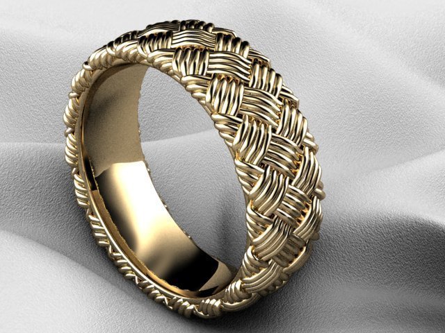 celtic tessere anello pinshape sesso femminile maschio unisex moda tessitura 3D print model - Mito3D